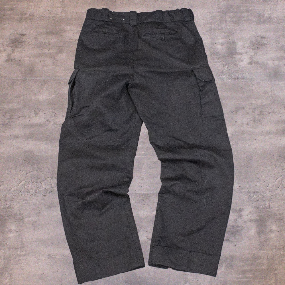 Vintage VTG Y2K 2000's 00's Black Cargo Pants Baggy Relax Fit Wide Legged